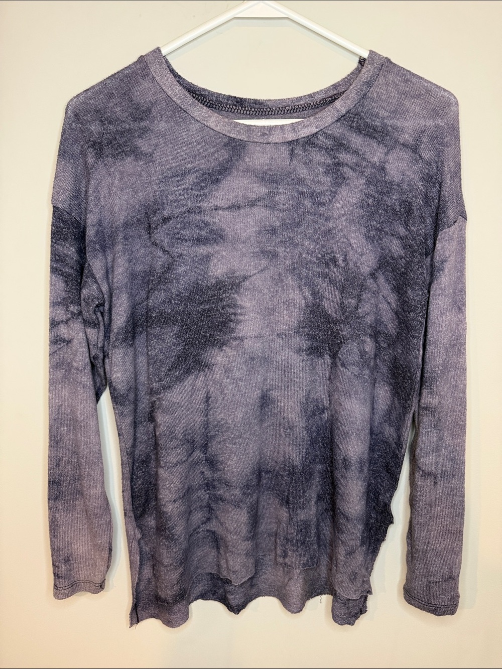 American Eagle Outfitters Soft & Sexy, Plush Purple Washed Tie-Dye Sweater